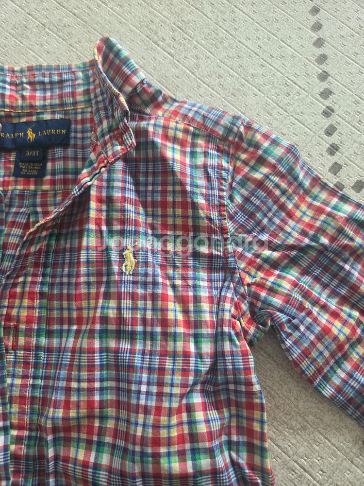 남아 110싸이즈 (폴로, 리바이스)체크 셔츠(택포)--1