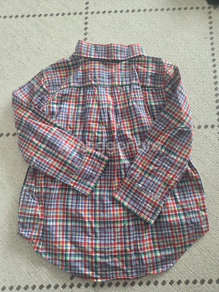 남아 110싸이즈 (폴로, 리바이스)체크 셔츠(택포)--3