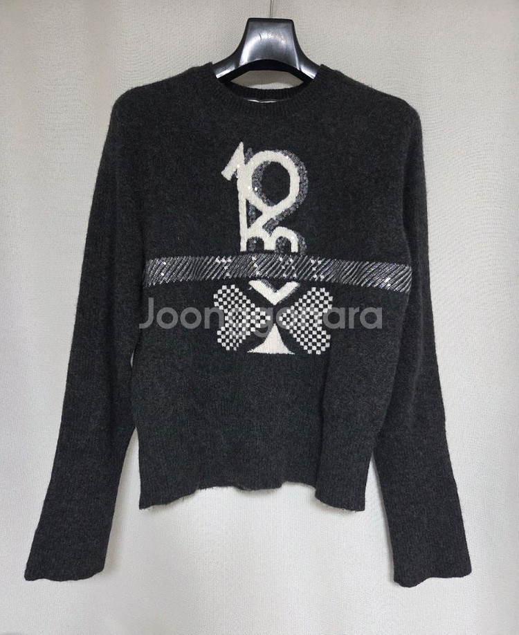 타임 캐쉬미어 시퀸 니트 (랑방,마인,타임,더캐시미어)--1