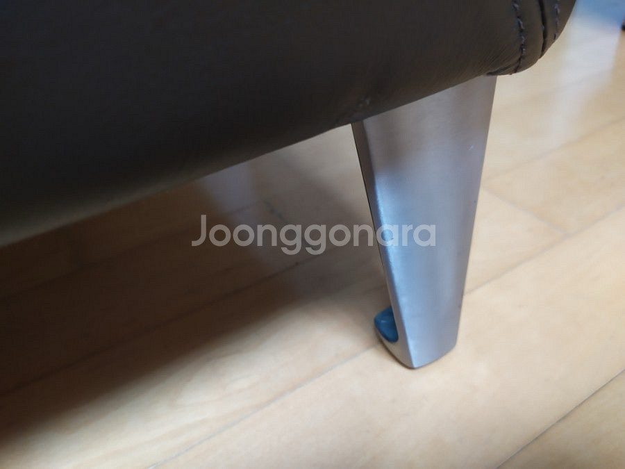 이케아 스톡홀름 3인용 다크 브라운 가죽 소파--3