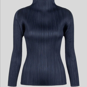 (새상품) 플리츠 플리즈 뉴컬러풀 반목긴팔(브라운,네이비)