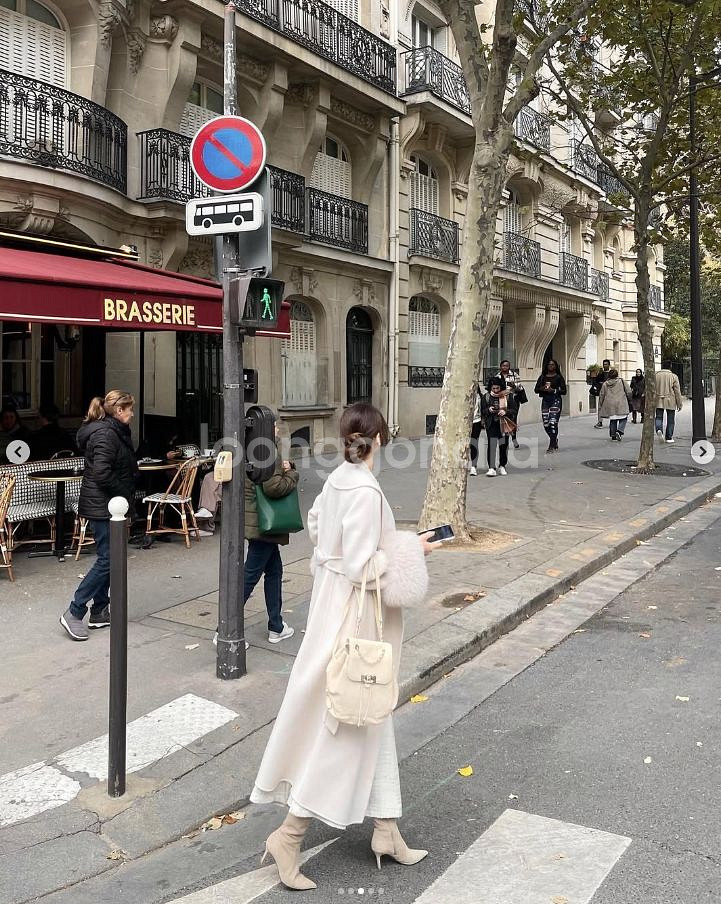 에바빈 evabin 마벨 사가폭스 숄카라 핸드메이드 롱코트 - 아이보리--2