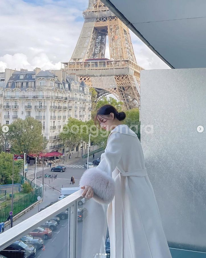 에바빈 evabin 마벨 사가폭스 숄카라 핸드메이드 롱코트 - 아이보리--1