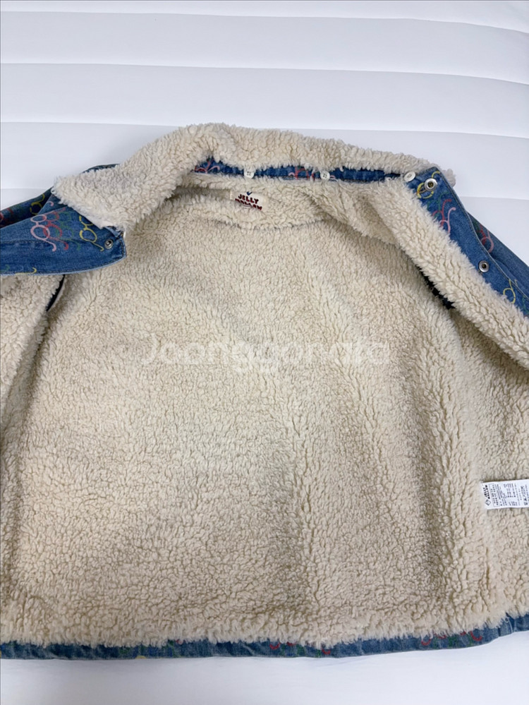 아동용 안경 프린트 데님 자켓--2