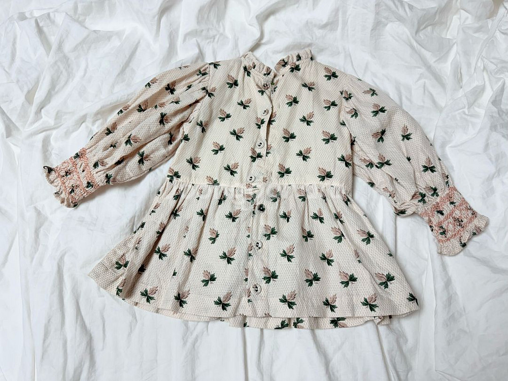 봉주르다이어리 블라우스 2-3 자수 헤어핀 포함--4