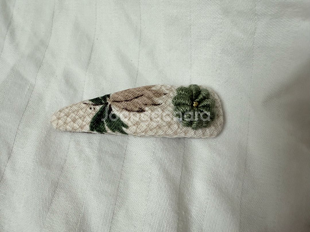 봉주르다이어리 블라우스 2-3 자수 헤어핀 포함--6