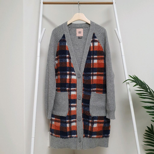 쥬시쥬디 체크후리스 롱가디건