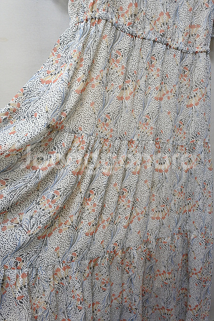 써스데이아일랜드 스모팅 변형 절개 소매 원피스 85(S)--6