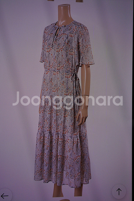 써스데이아일랜드 스모팅 변형 절개 소매 원피스 85(S)--8