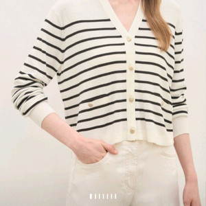 더캐시미어 스트라이프 가디건