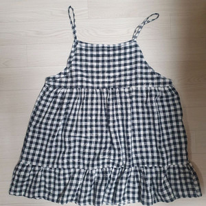 깅엄체크 원피스 (뷔스티에)