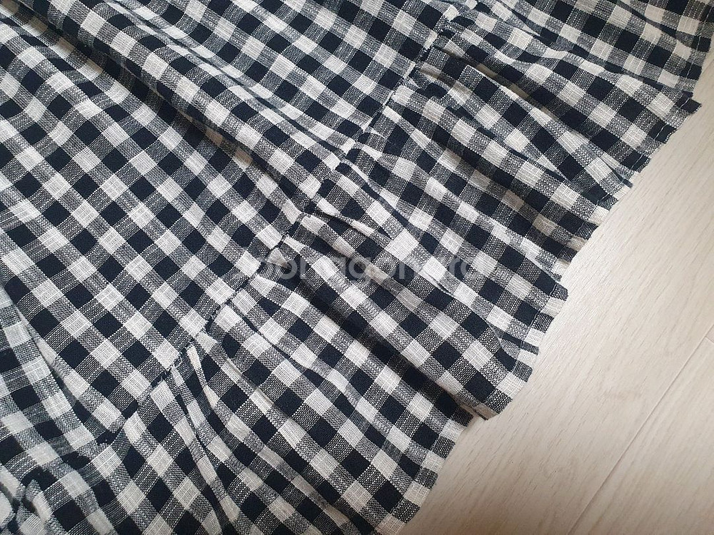 깅엄체크 원피스 (뷔스티에)--2