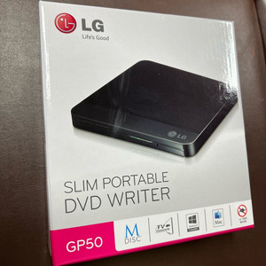 LG 슬림 포터블 DVD 라이터 GP50 새상품
