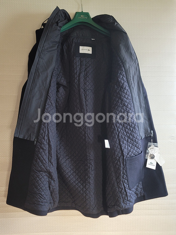 lacoste hood lining coat--5
