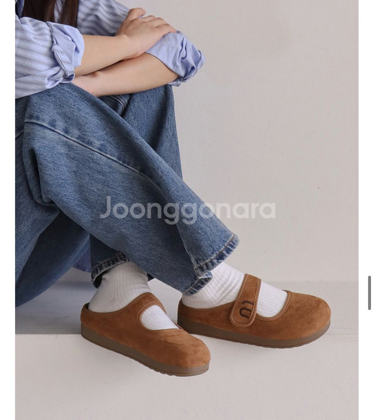 여성 스웨이드 메리제인 뮬 240 새상품--5