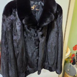 남자 블랙 밍크 코트