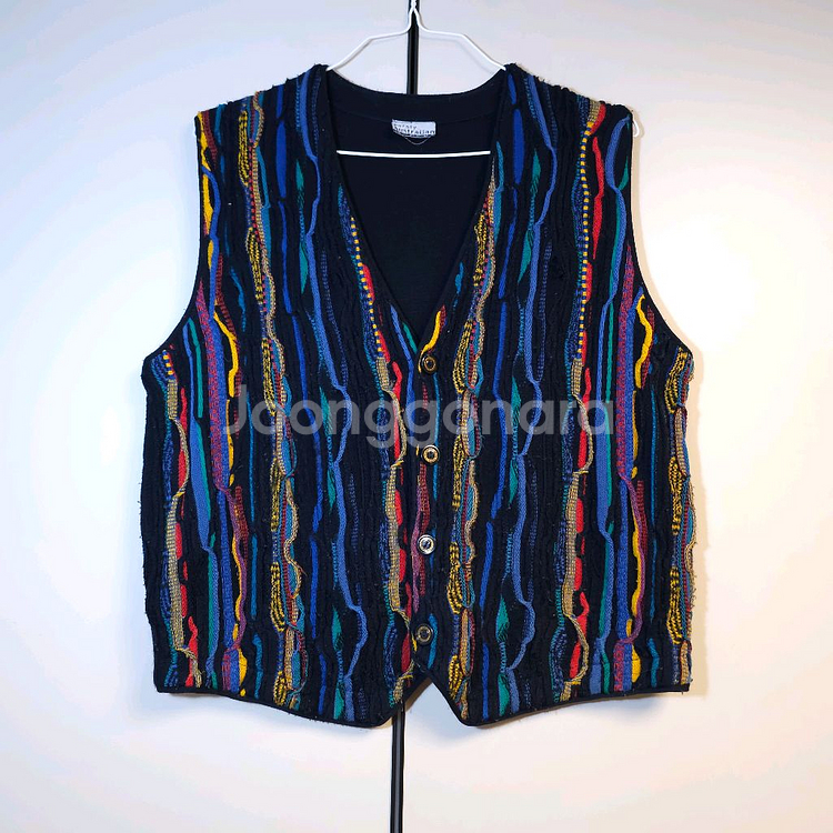 케이블 니트 조끼 L--0