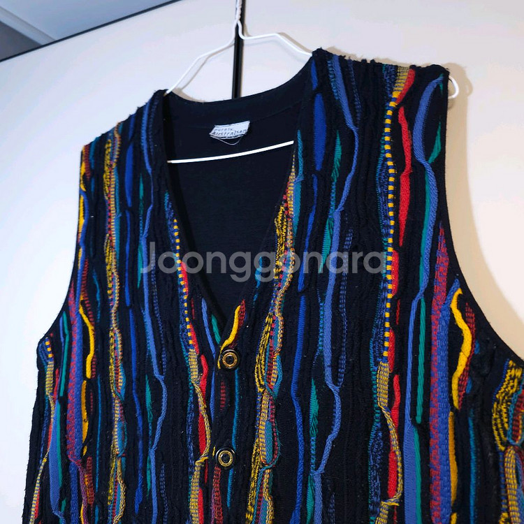 케이블 니트 조끼 L--2