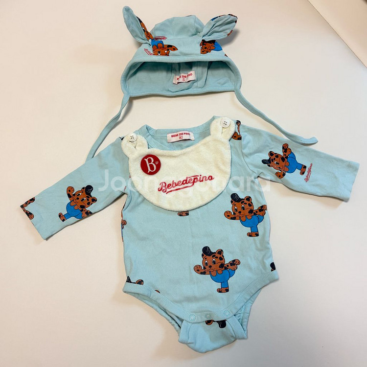 베베드피노 바디수트+모자세트 80--1