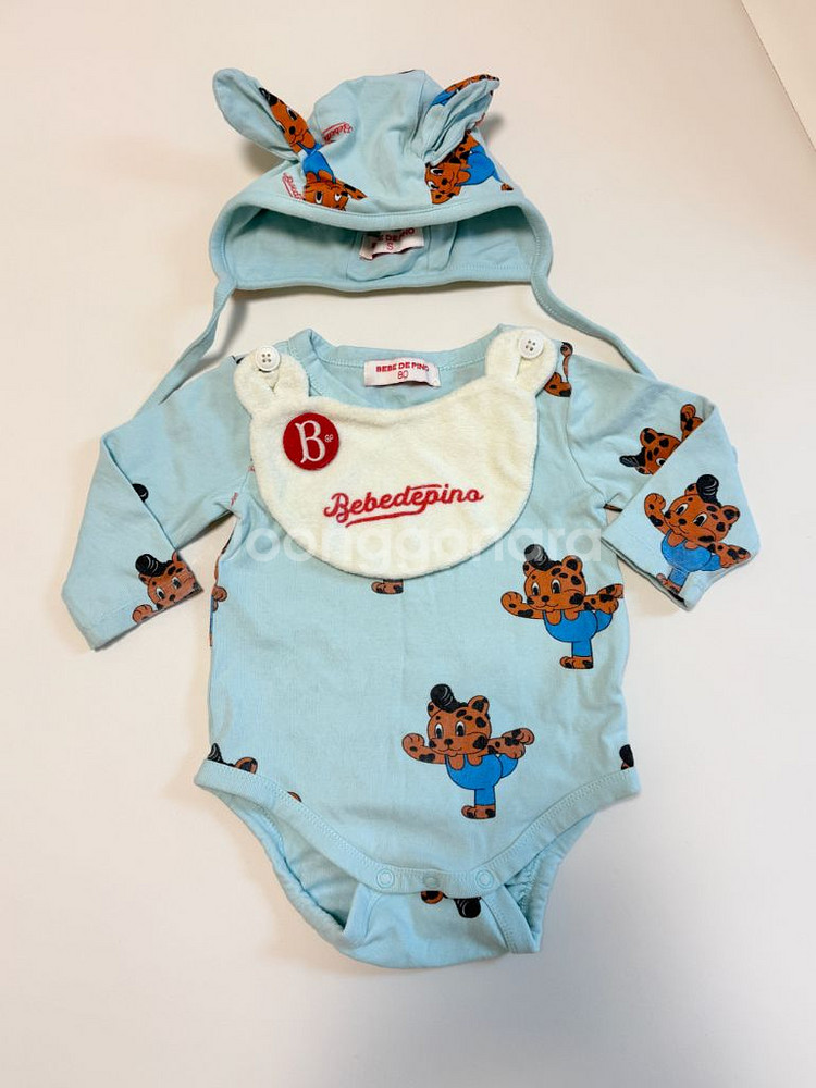 베베드피노 바디수트+모자세트 80--2