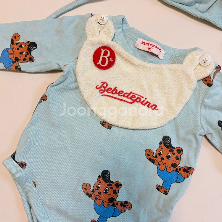 베베드피노 바디수트+모자세트 80--4