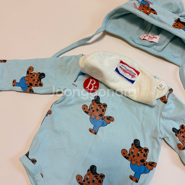 베베드피노 바디수트+모자세트 80--5