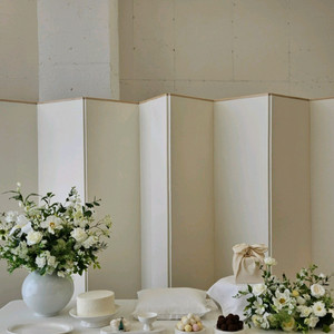 광목 8폭 무지병풍 (백일,돌잔치 병풍)