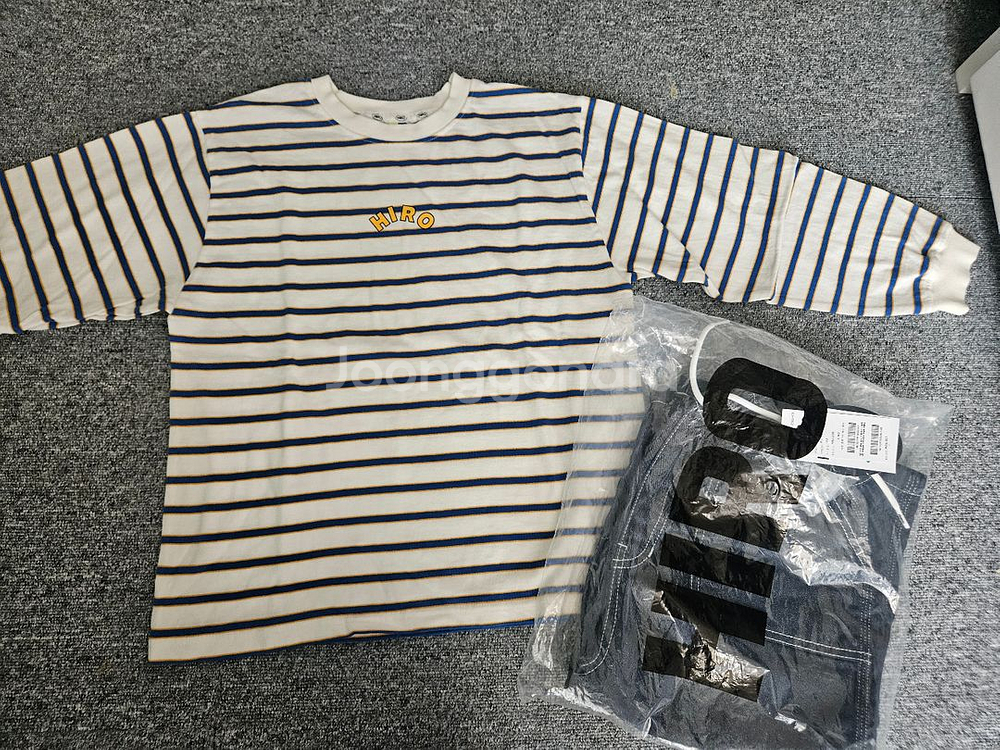 히로 아웃포켓7부 워크팬츠 스트라이프 티 140--3