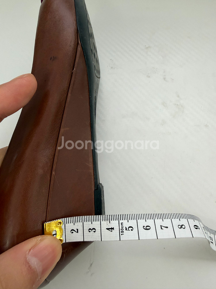 정품) TODS 토즈 브라운 플랫 슈즈 37--8