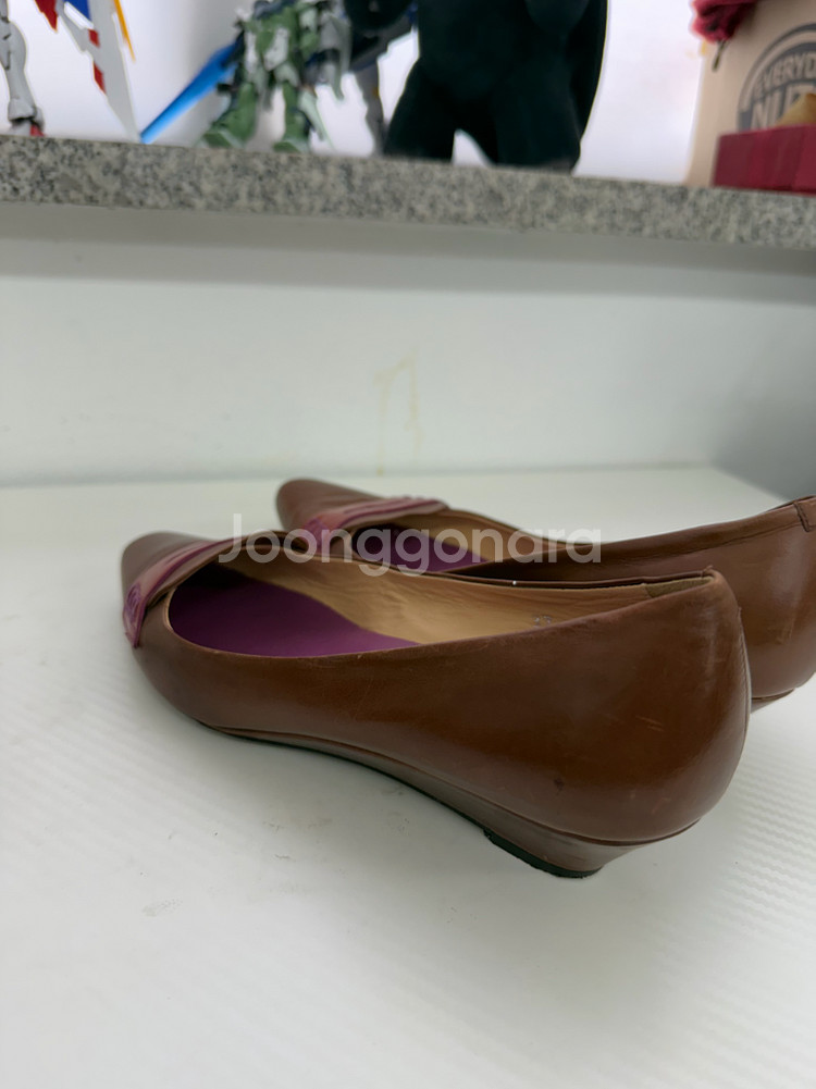 정품) TODS 토즈 브라운 플랫 슈즈 37--5