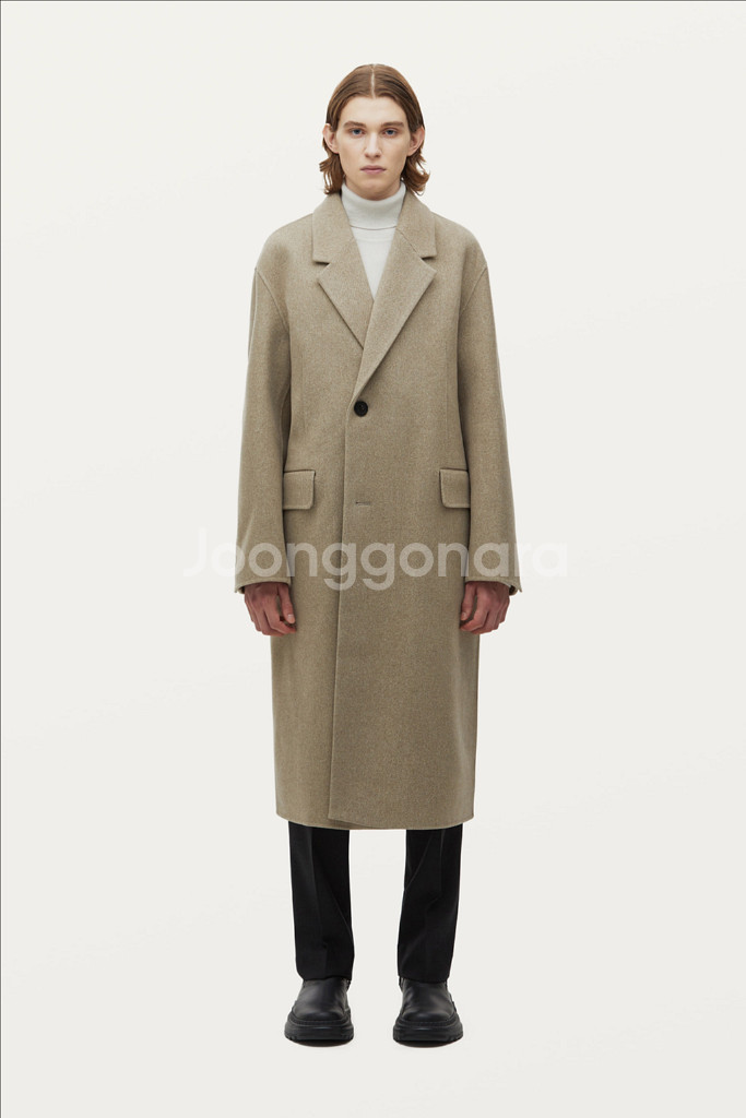 솔리드옴므 21fw 트윌 베이지 코트 48사이즈--7