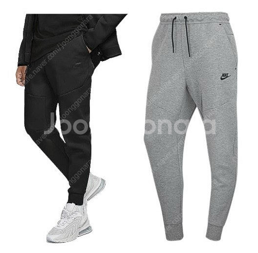 나이키 테크팩 테크플리스 조거 블랙 그레이 L--0