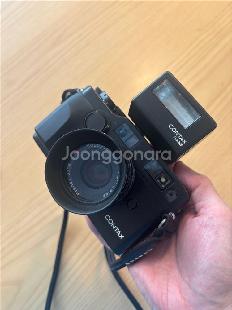 콘탁스 G2 블랙 + 렌즈 + 플래시 세트--0