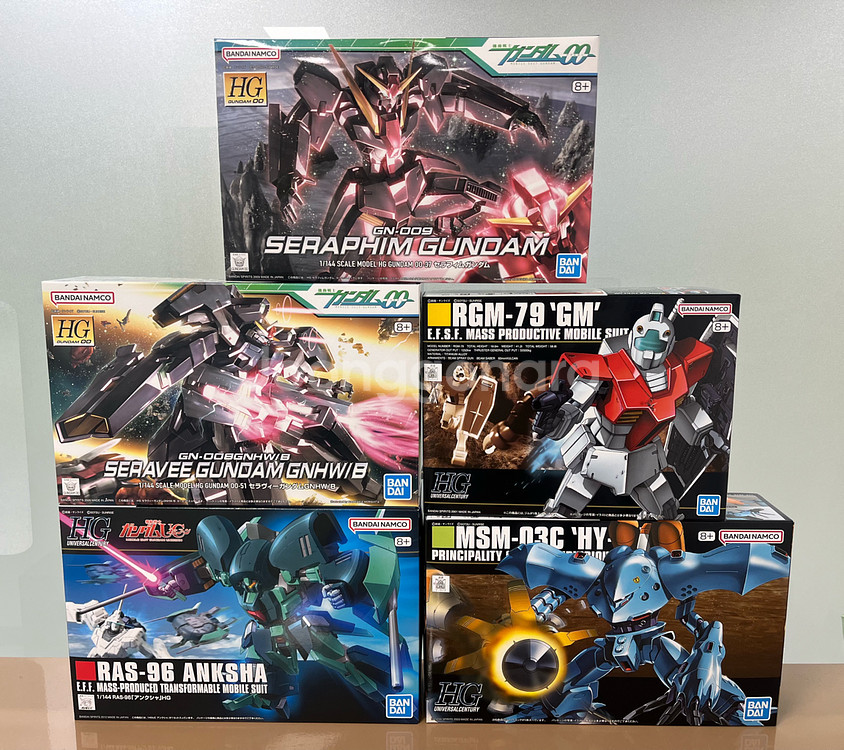 HGUC 하이곡그 짐 안크샤 HG 세라비 GNHW/B 세라핌 건담 미개봉 미조립 새상품--0