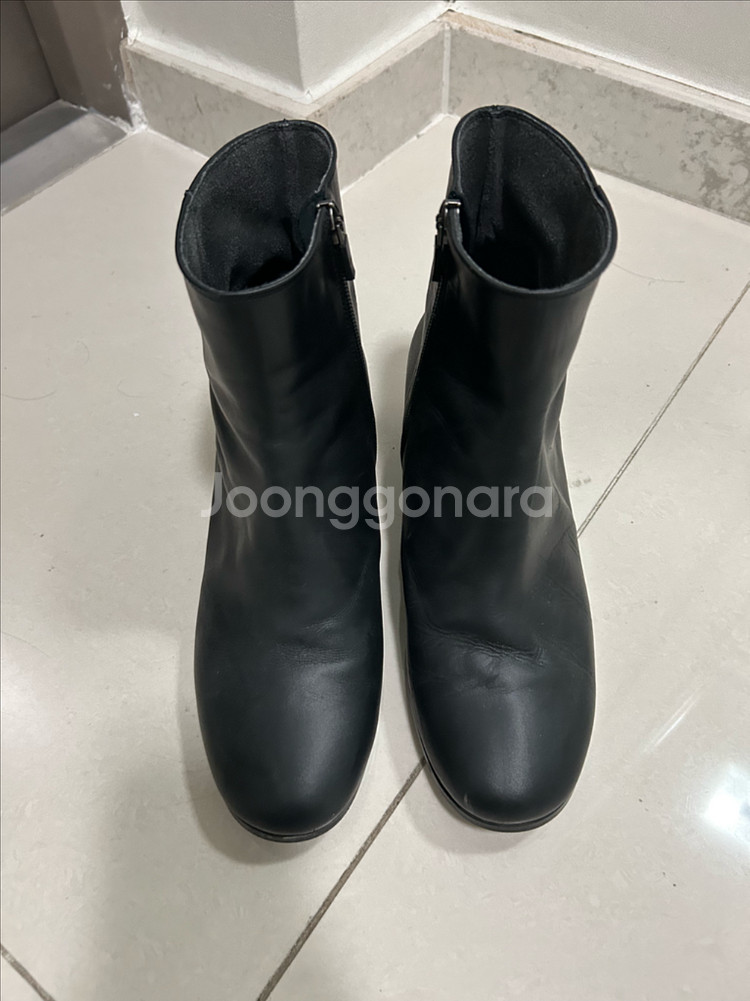 미소페 가죽 앵클 부츠--0