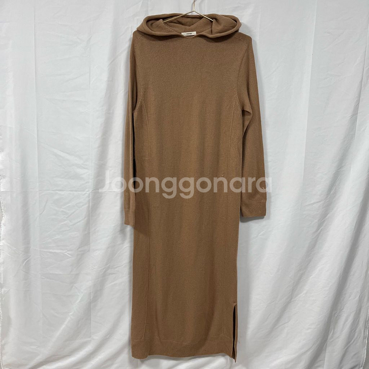 [한섬] 시스템 모 + 캐시미어 후드 니트 원피스--0
