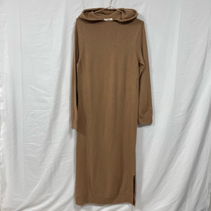 [한섬] 시스템 모 + 캐시미어 후드 니트 원피스