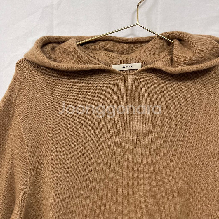 [한섬] 시스템 모 + 캐시미어 후드 니트 원피스--8