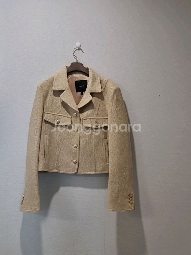 Lookast 룩캐스트 베이지 트위드 자켓 S (가단48 / 총장50)--1