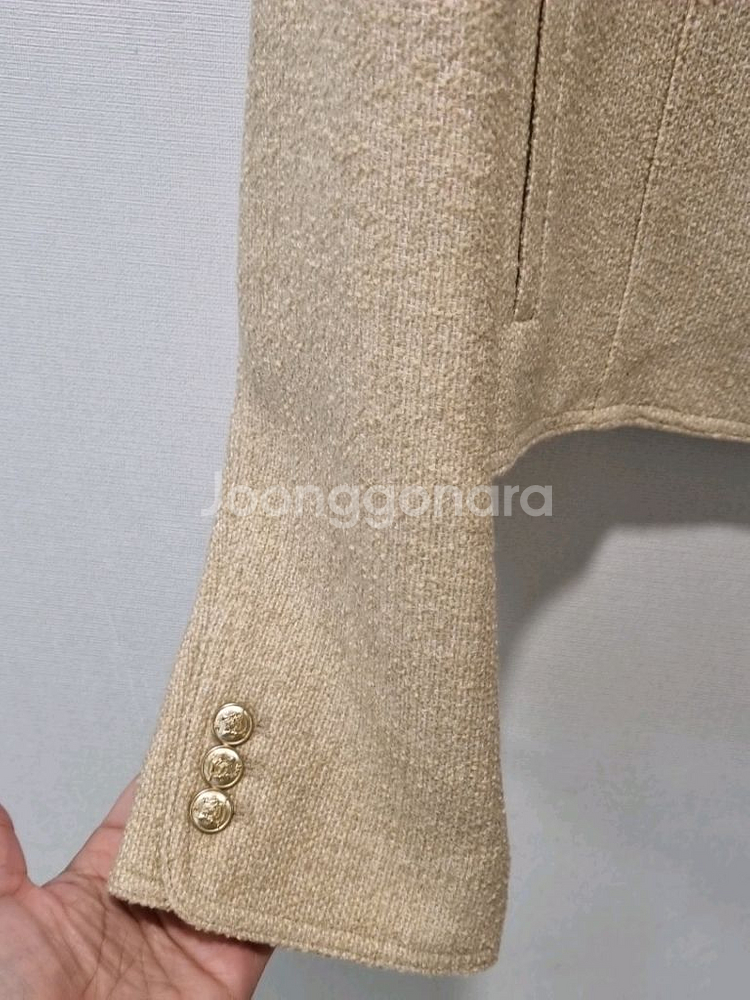 Lookast 룩캐스트 베이지 트위드 자켓 S (가단48 / 총장50)--5