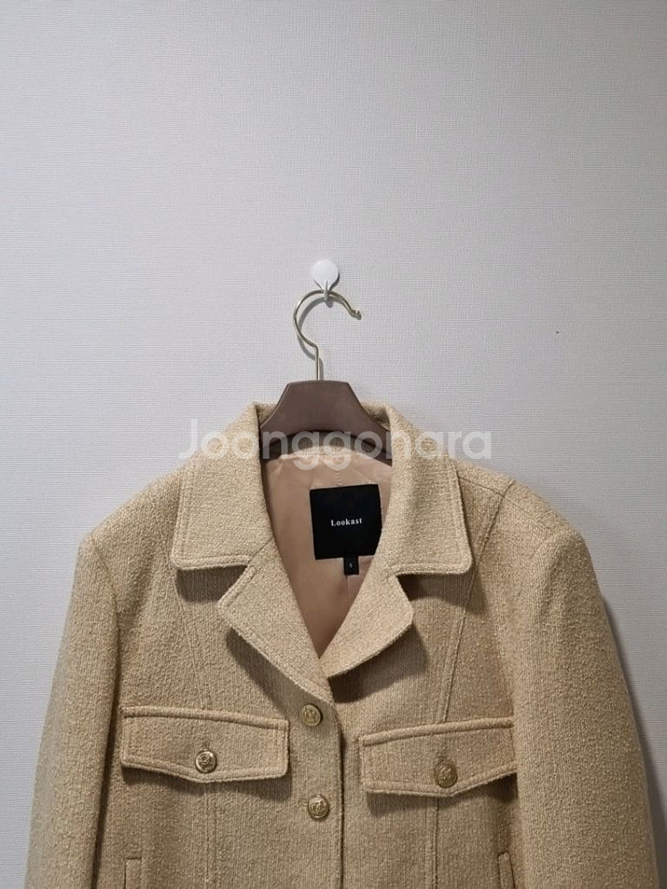Lookast 룩캐스트 베이지 트위드 자켓 S (가단48 / 총장50)--3