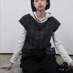 오헤시오 체크 패턴 후드티