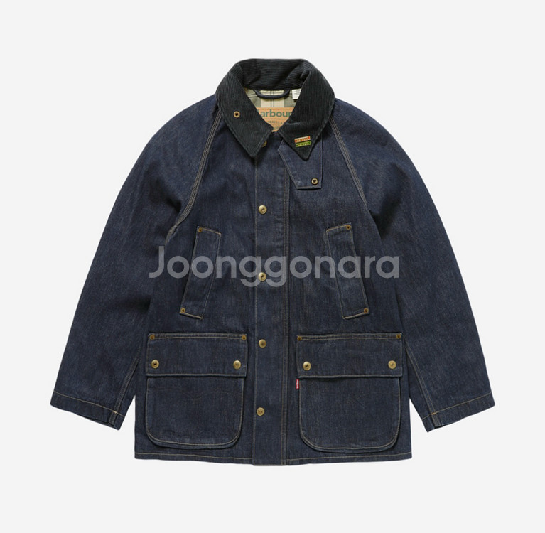 리바이스 x 바버 오버사이즈 비데일 자켓 다크 린스드--0