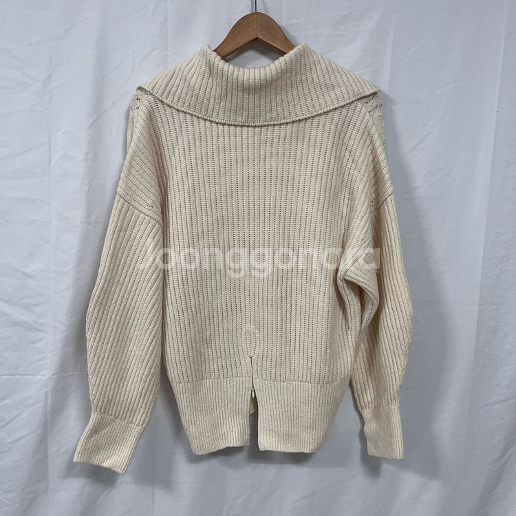 [한섬] 시스템 반집업 울 니트--1