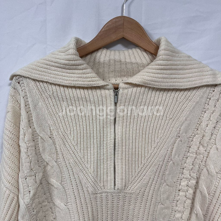 [한섬] 시스템 반집업 울 니트--2