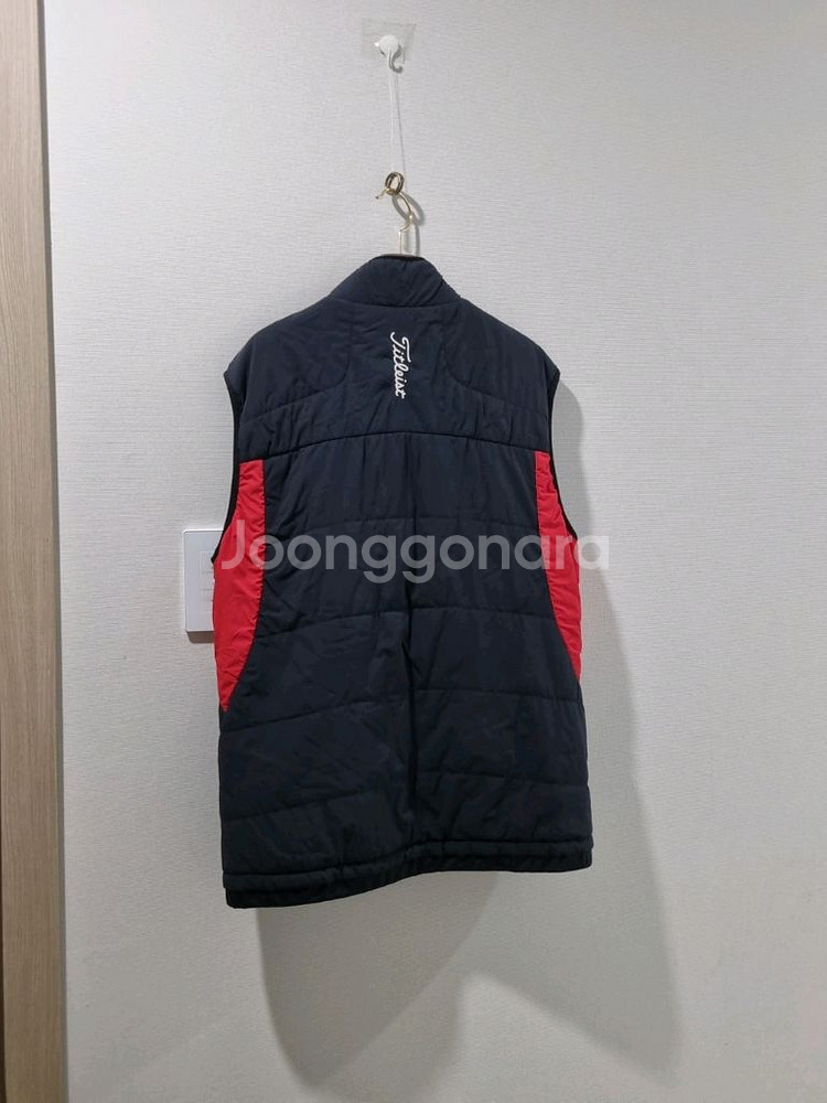 타이틀리스트 남성 골프 패딩 조끼 네이비/레드--3