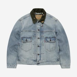 리바이스 x 바버 타입 II 트러커 자켓 빈티지 워시드