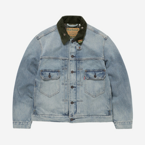 리바이스 x 바버 타입 II 트러커 자켓 빈티지 워시드