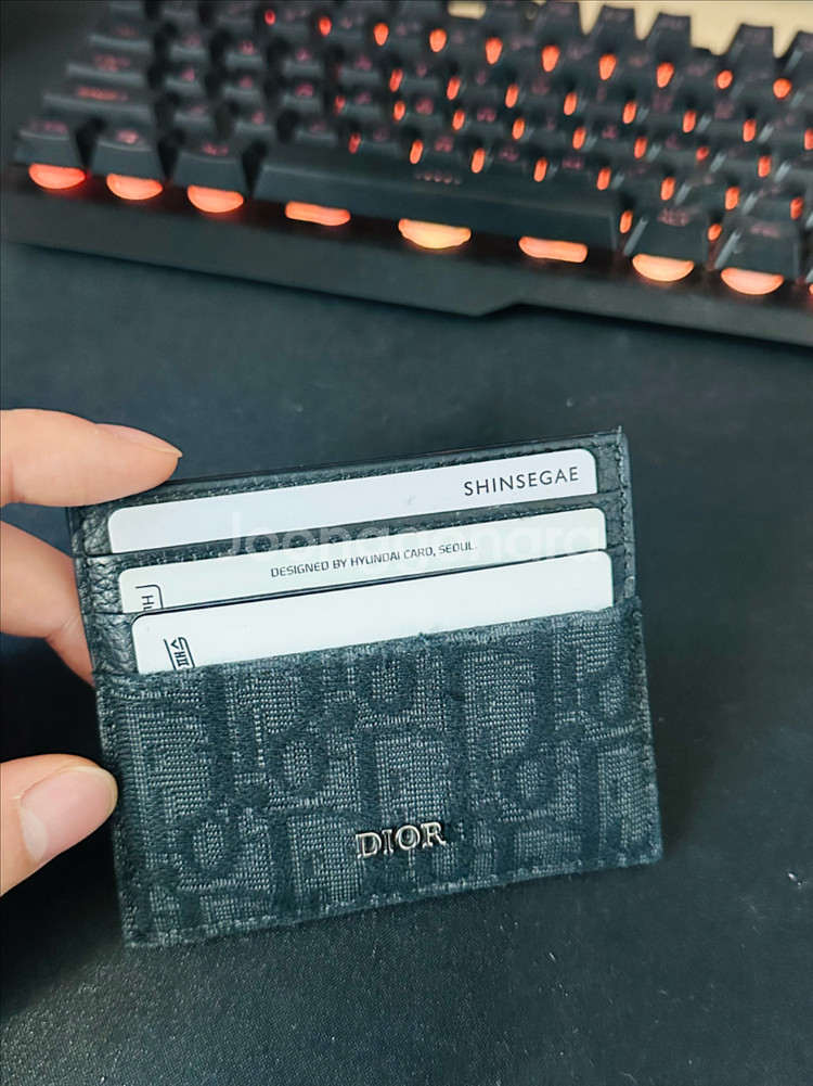디올 오블리크 카드지갑 백화점판--0