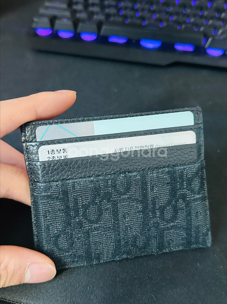 디올 오블리크 카드지갑 백화점판--1